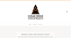 Desktop Screenshot of cedarridgeproducts.com