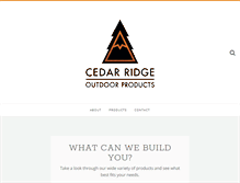Tablet Screenshot of cedarridgeproducts.com